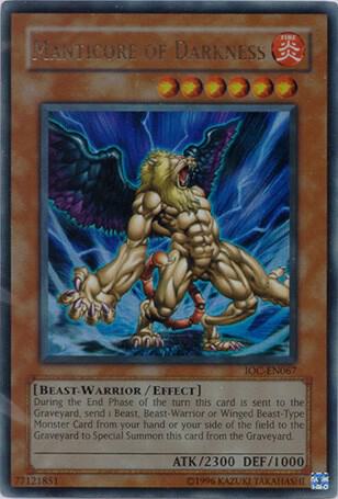 Manticore of Darkness IOC-EN067 card from Invasion of Chaos (Worldwide English)