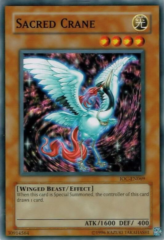 Sacred Crane IOC-EN069 card from Invasion of Chaos (Worldwide English)