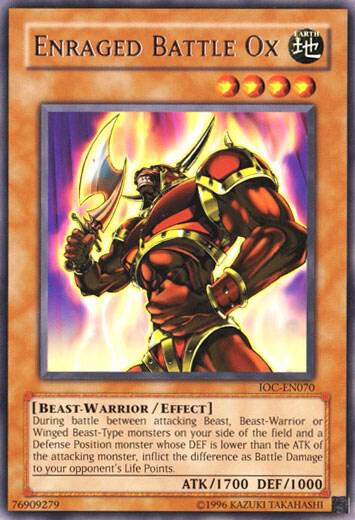 Enraged Battle Ox IOC-EN070 card from Invasion of Chaos (Worldwide English)