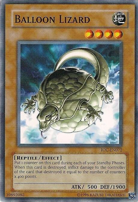Balloon Lizard IOC-EN072 card from Invasion of Chaos (Worldwide English)