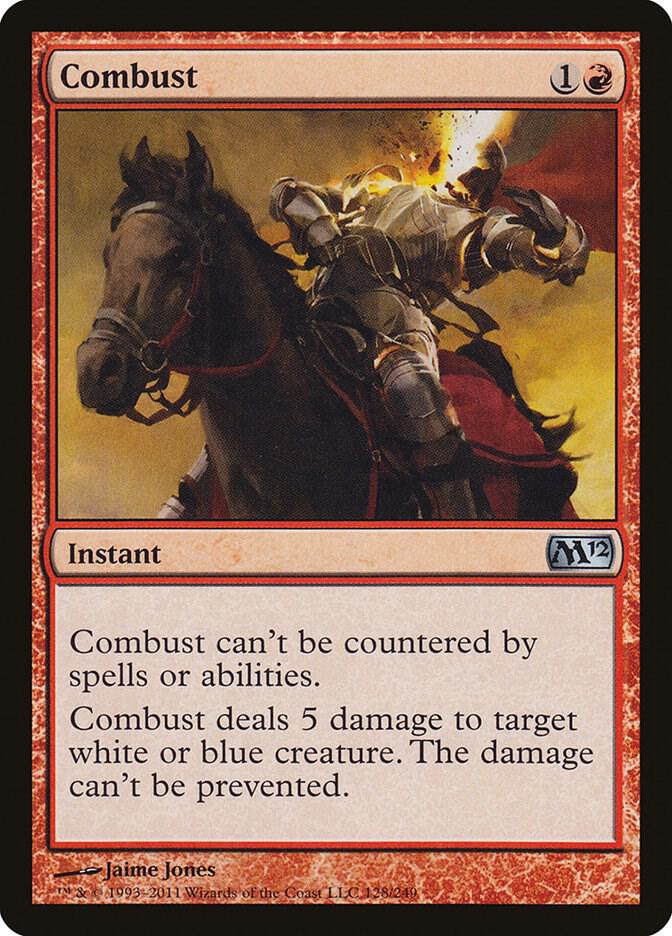 Combust 128 card from Magic 2012 (M12)