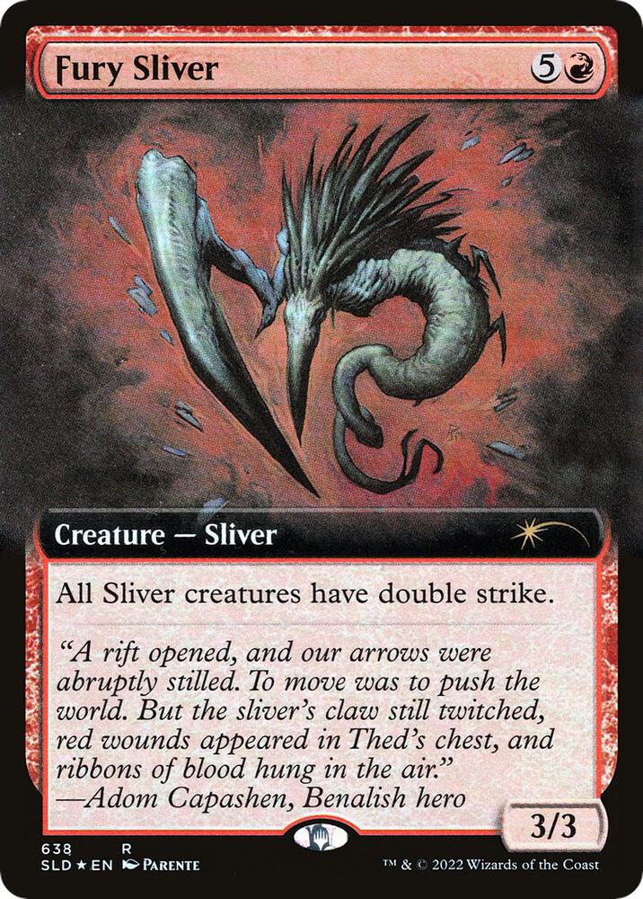 Fury Sliver (Extended Art) 638 card from Secret Lair Drop Series