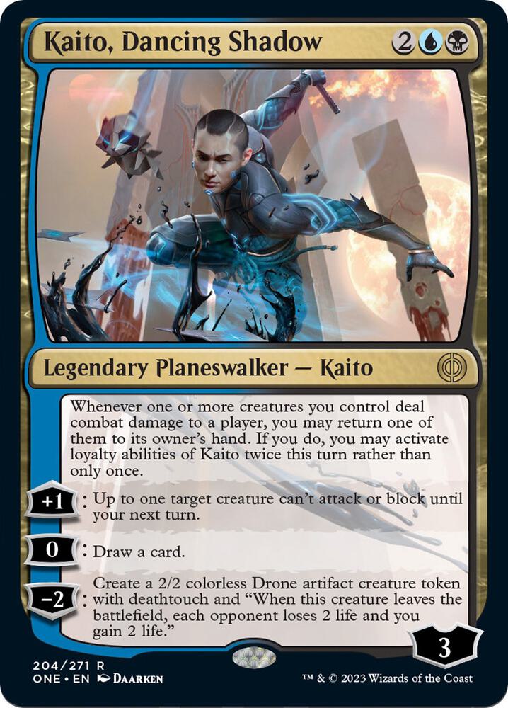 Kaito, Dancing Shadow 204 card from Phyrexia: All Will Be One