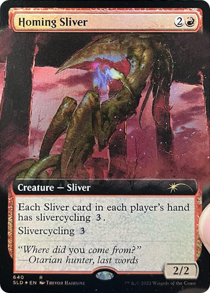 Homing Sliver (Extended Art) 640 card from Secret Lair Drop Series
