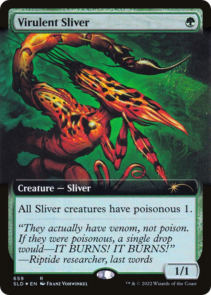 Virulent Sliver (Extended Art) 659 card from Secret Lair Drop Series