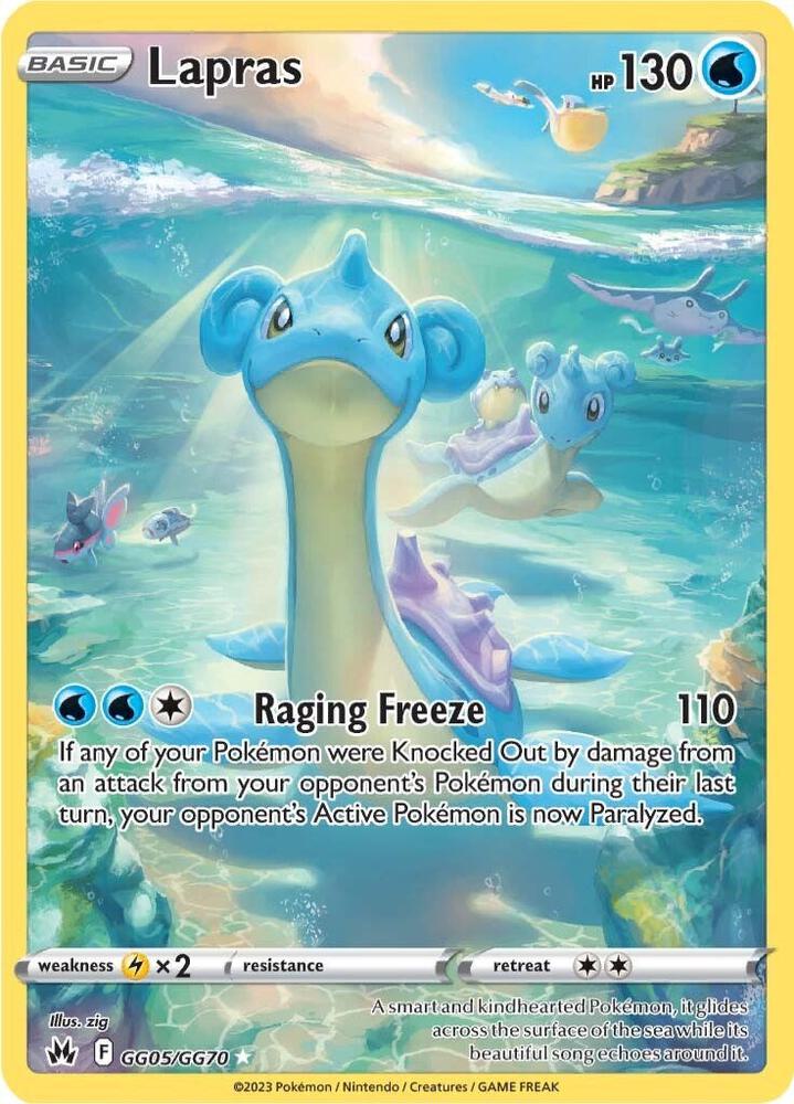 Lapras GG05/GG70 card from Crown Zenith: Galarian Gallery