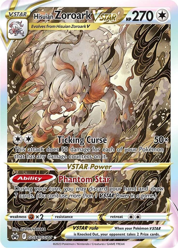 Hisuian Zoroark VSTAR GG56/GG70 card from Crown Zenith: Galarian Gallery