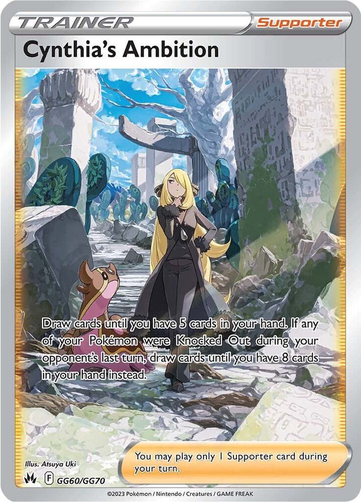 Cynthia's Ambition GG60/GG70 card from Crown Zenith: Galarian Gallery