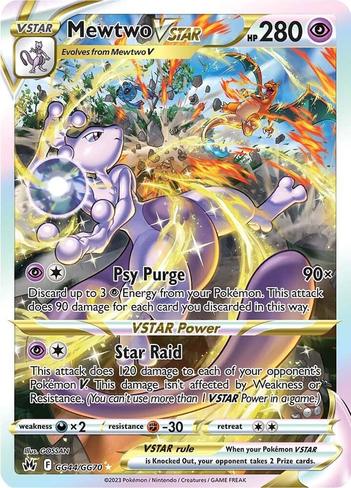 Mewtwo VSTAR GG44/GG70 card from Crown Zenith: Galarian Gallery