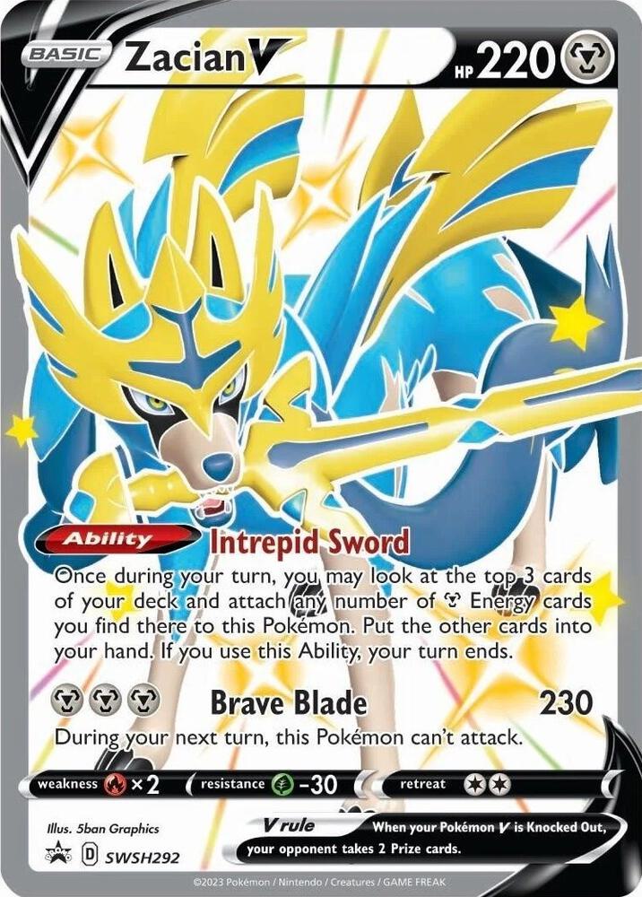 Zacian V (Shiny) SWSH292 card from SWSH: Sword & Shield Promo Cards