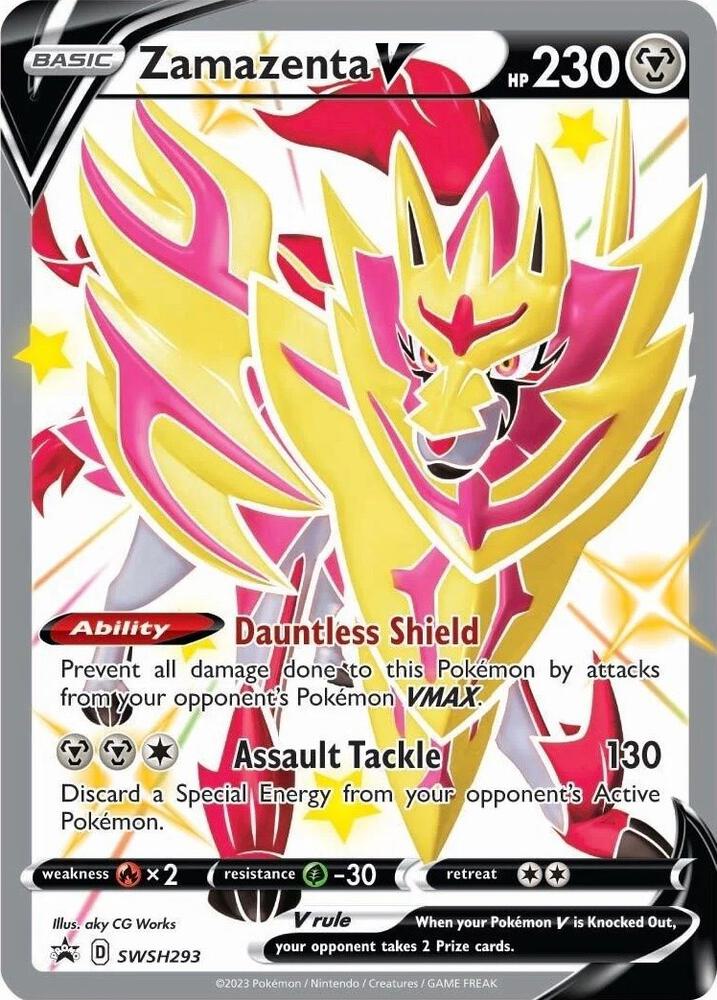 Zamazenta V (Shiny) SWSH293 card from SWSH: Sword & Shield Promo Cards