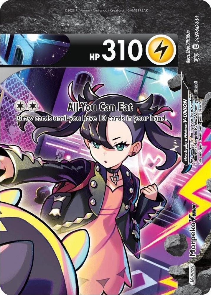 Morpeko V-Union SWSH288 card from SWSH: Sword & Shield Promo Cards
