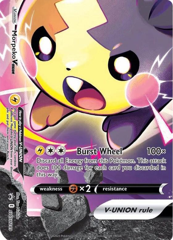 Morpeko V-Union SWSH289 card from SWSH: Sword & Shield Promo Cards