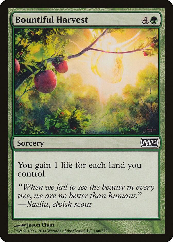 Bountiful Harvest 166 card from Magic 2012 (M12)
