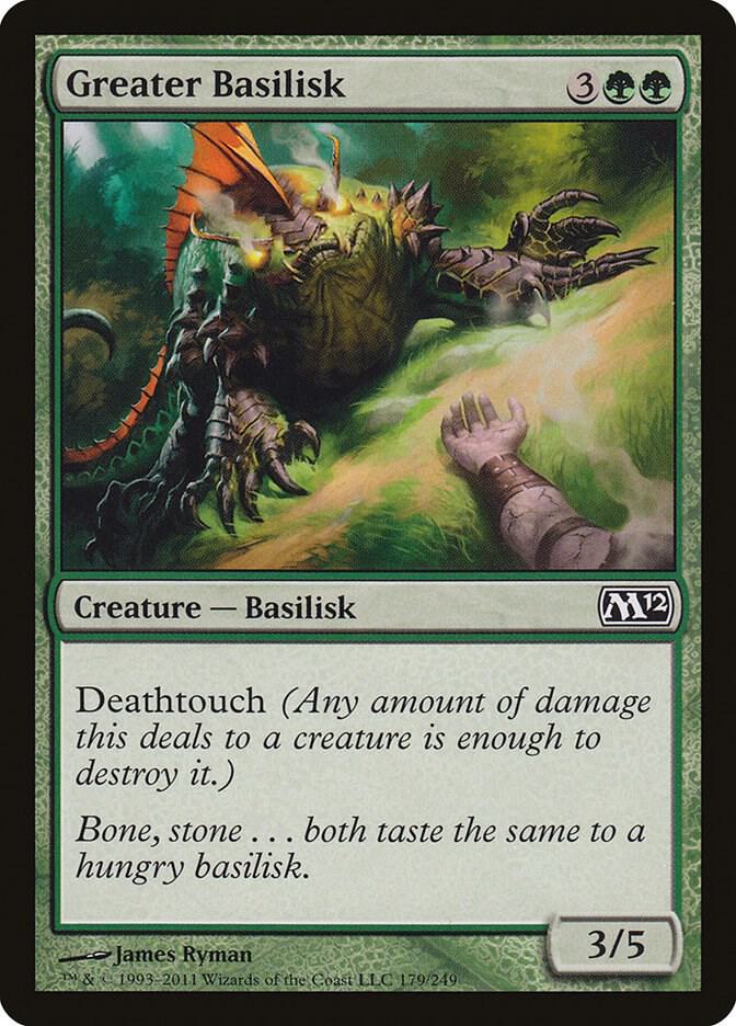 Greater Basilisk 179 card from Magic 2012 (M12)