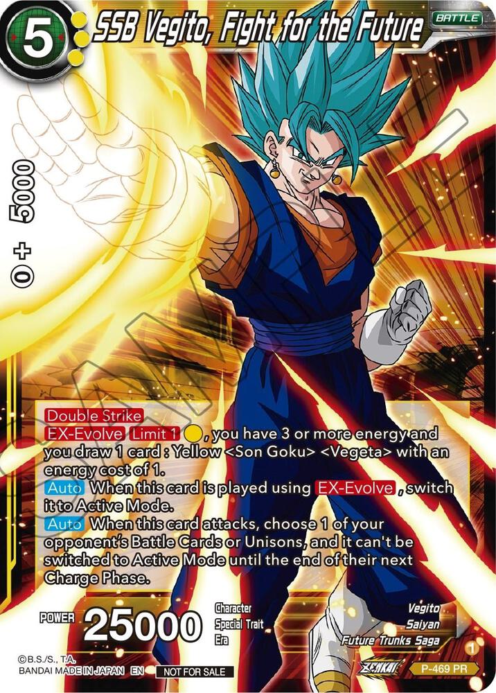 SSB Vegito, Fight for the Future (Z03 Dash Pack) P-469 card from Promotion Cards