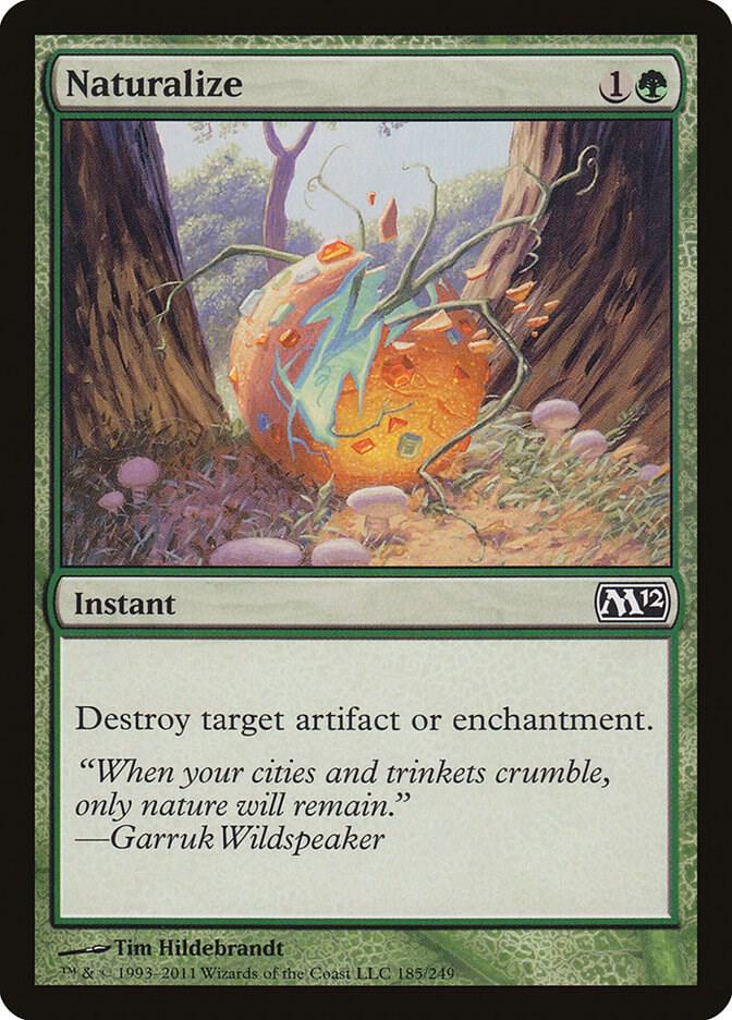 Naturalize 185 card from Magic 2012 (M12)