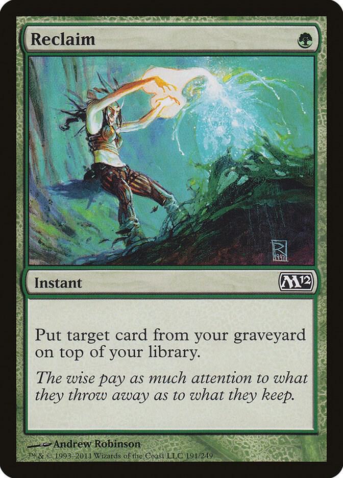 Reclaim 191 card from Magic 2012 (M12)