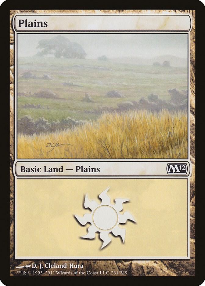 Plains 231 card from Magic 2012 (M12)