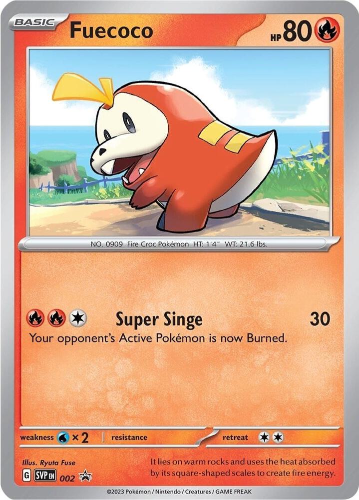 Fuecoco 002 card from SV: Scarlet & Violet Promo Cards