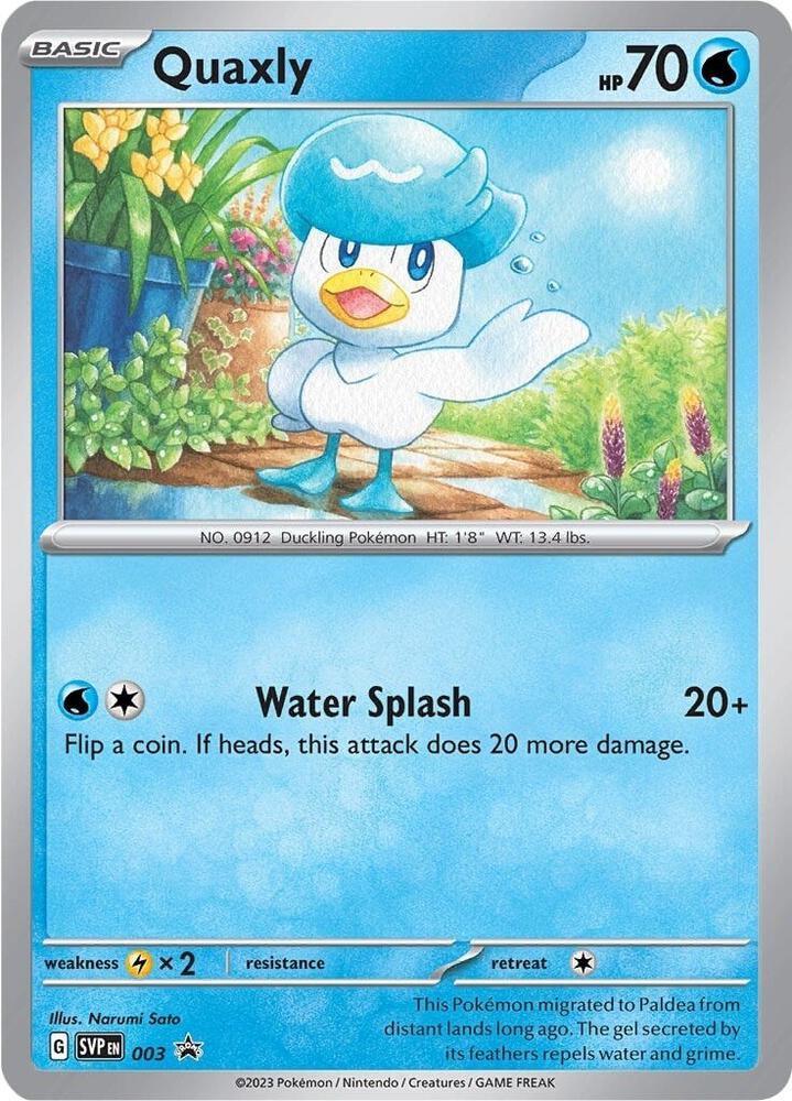 Quaxly 003 card from SV: Scarlet & Violet Promo Cards