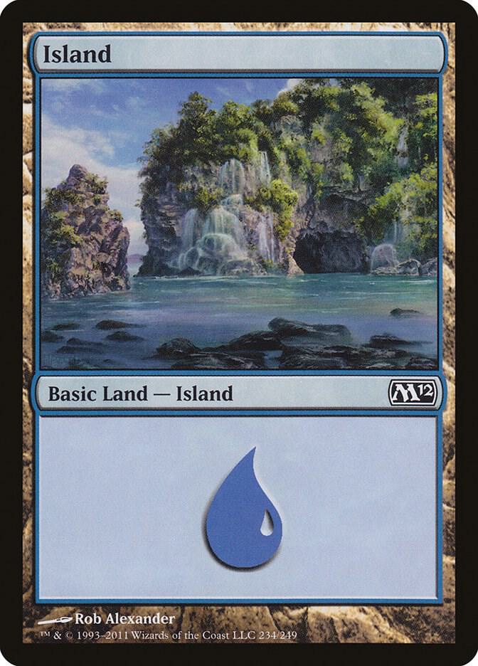 Island 234 card from Magic 2012 (M12)