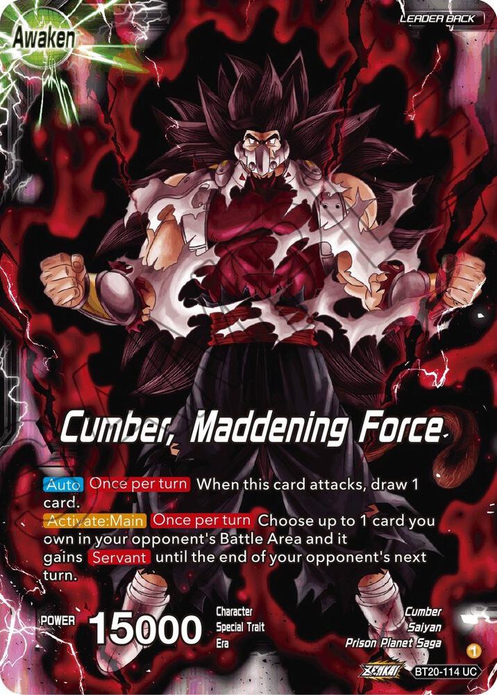 Evil Saiyan // Cumber, Maddening Force BT20-114 card from Power Absorbed