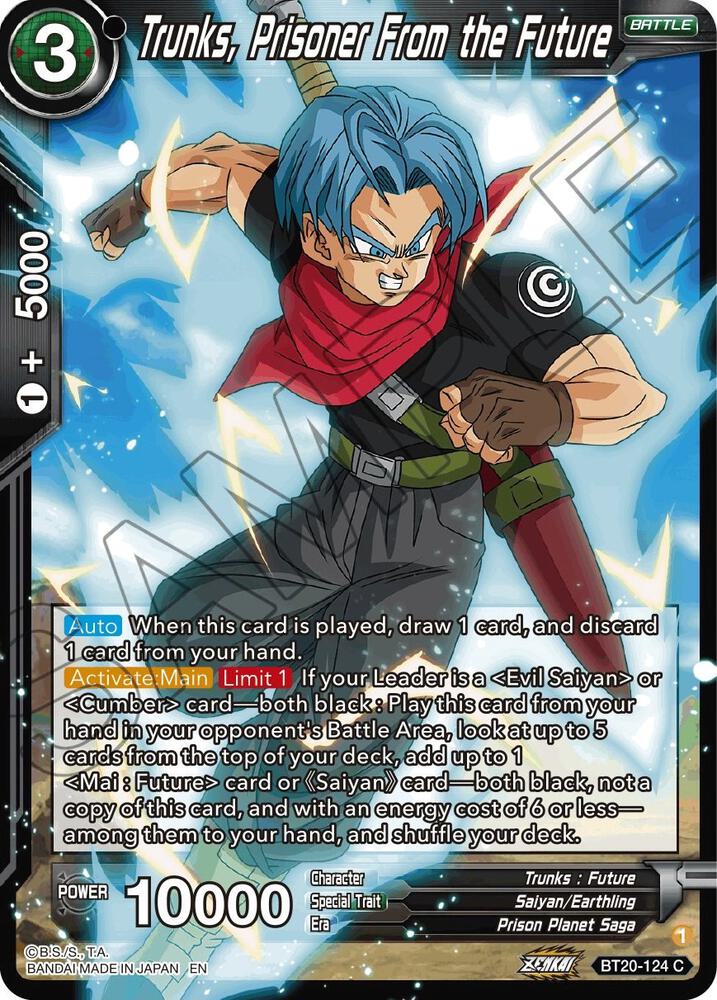 Trunks, Prisoner From the Future BT20-124 card from Power Absorbed
