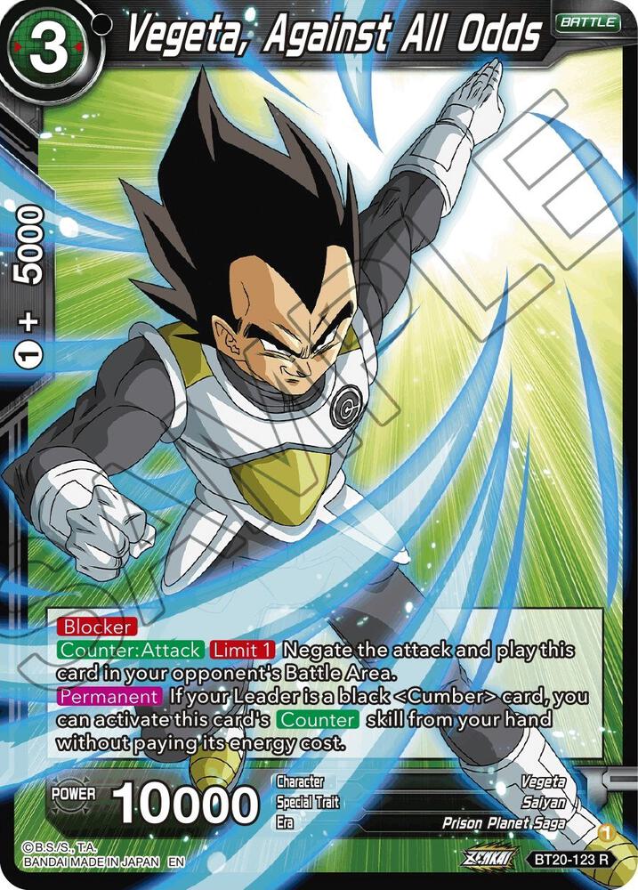 Vegeta, Against All Odds BT20-123 card from Power Absorbed