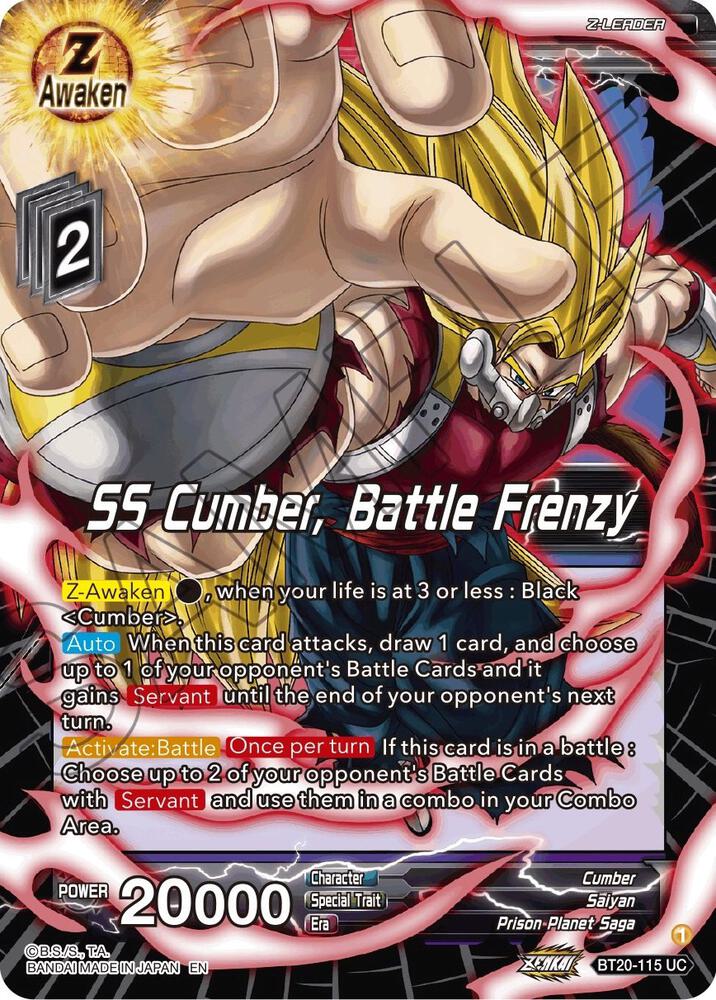 SS Cumber, Battle Frenzy BT20-115 card from Power Absorbed