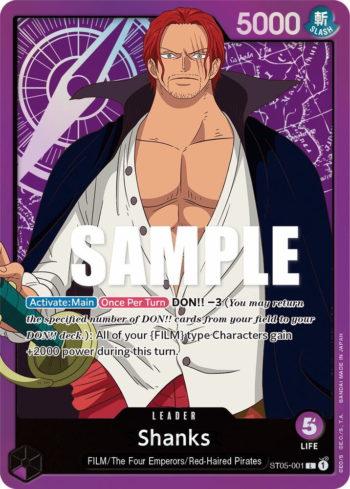 Shanks ST05-001 card from Starter Deck 5: Film Edition