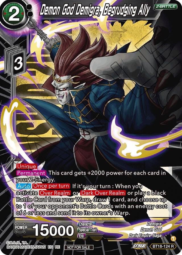 Demon God Demigra, Begrudging Ally (Championship 2022 Zenkai Selection Pack) BT18-124 card from Promotion Cards