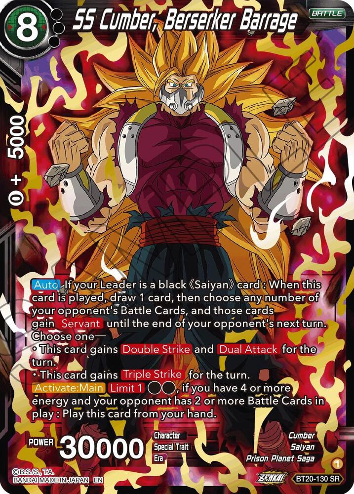 SS Cumber, Berserker Barrage BT20-130 card from Power Absorbed