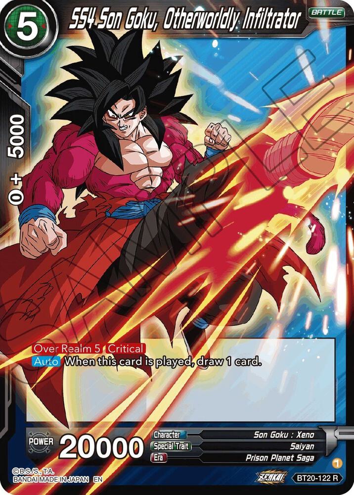 SS4 Son Goku, Otherworldly Infiltrator BT20-122 card from Power Absorbed