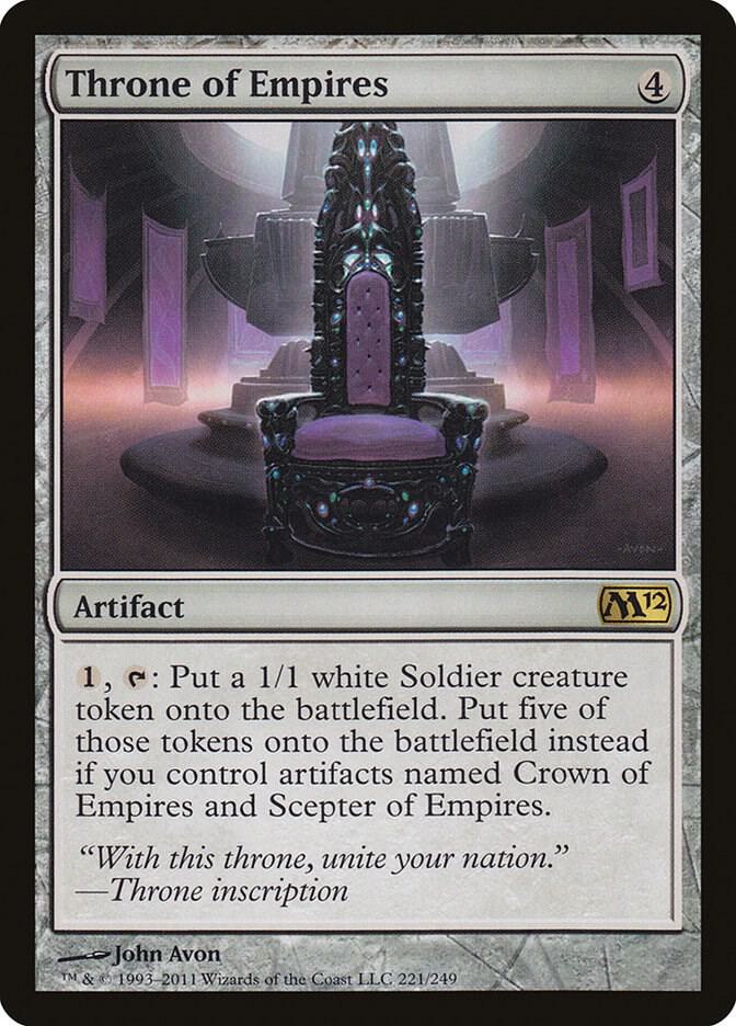 Throne of Empires 221 card from Magic 2012 (M12)