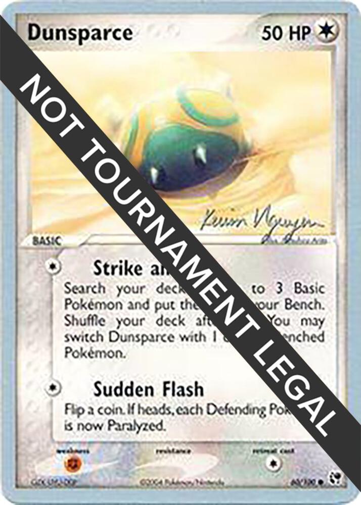 Dunsparce - 2004 (Kevin Nguyen) 60/100 card from World Championship Decks