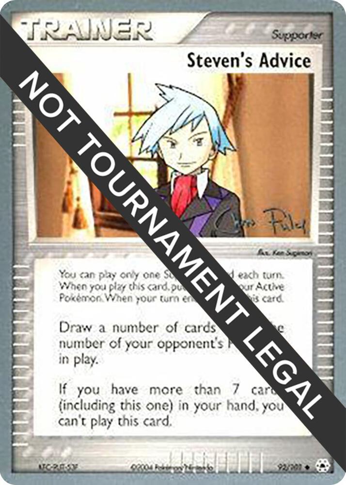 Steven's Advice - 2004 (Chris Fulop) 92/101 card from World Championship Decks