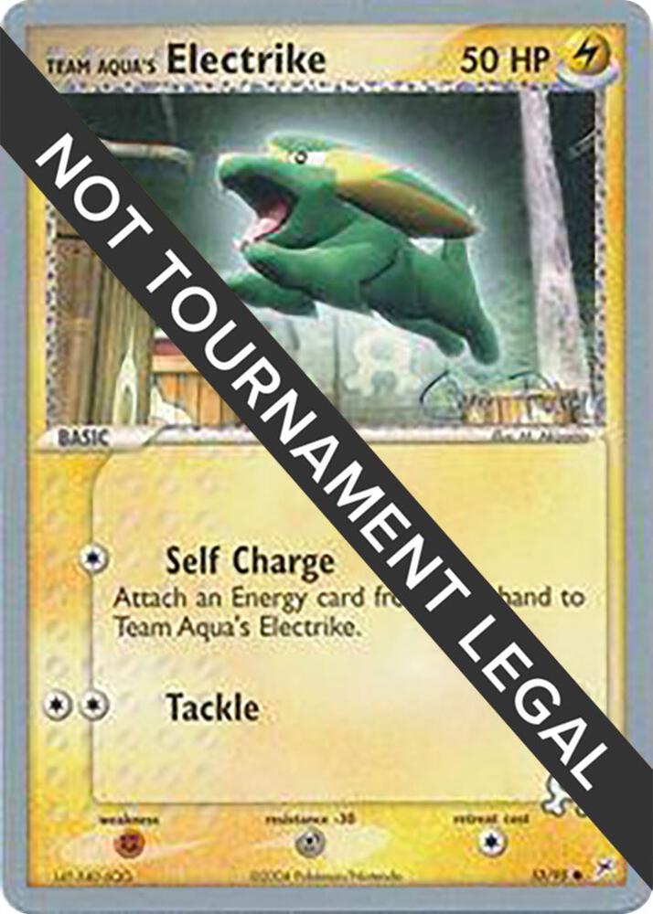 Team Aqua's Electrike - 2004 (Chris Fulop) 27/95 card from World Championship Decks