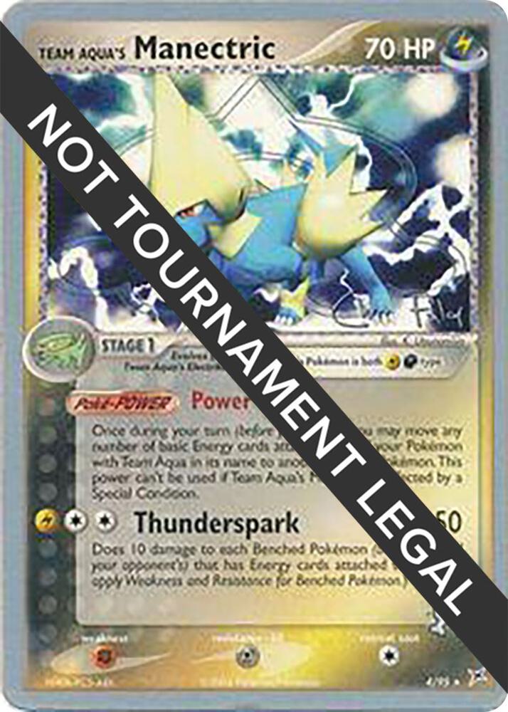 Team Aqua's Manectric - 2004 (Chris Fulop) 4/95 card from World Championship Decks