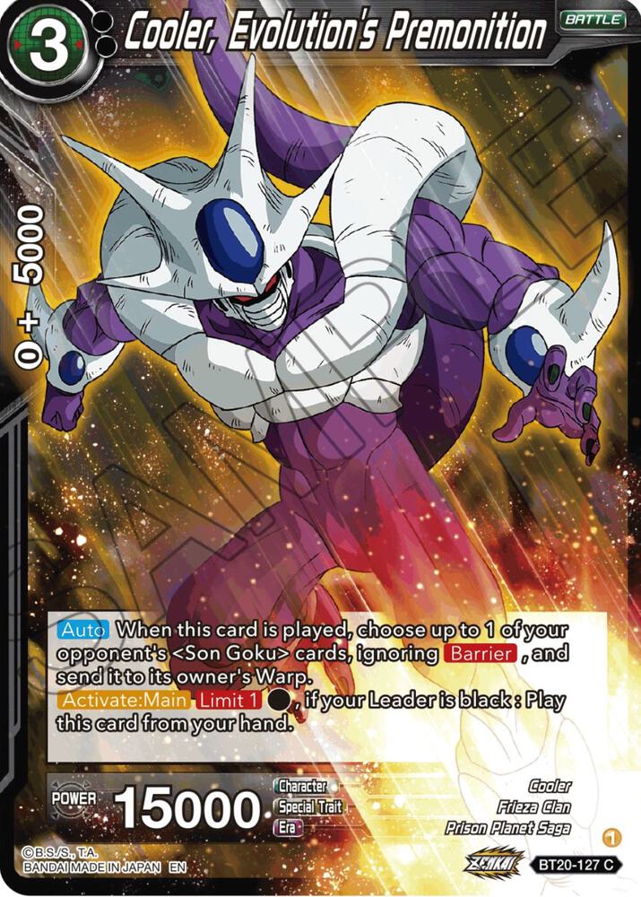 Cooler, Evolution's Premonition BT20-127 card from Power Absorbed