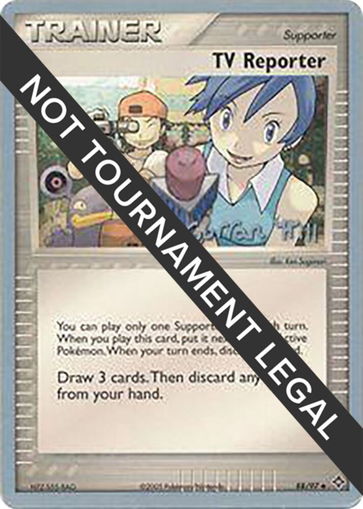 TV Reporter - 2005 (Curran Hill) 88/97 card from World Championship Decks