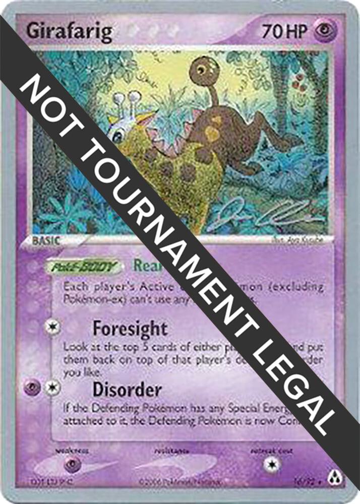 Girafarig - 2006 (Jason Klaczynski) 16/92 card from World Championship Decks