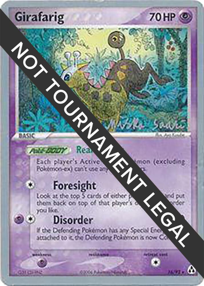 Girafarig - 2006 (Miska Saari) 16/92 card from World Championship Decks