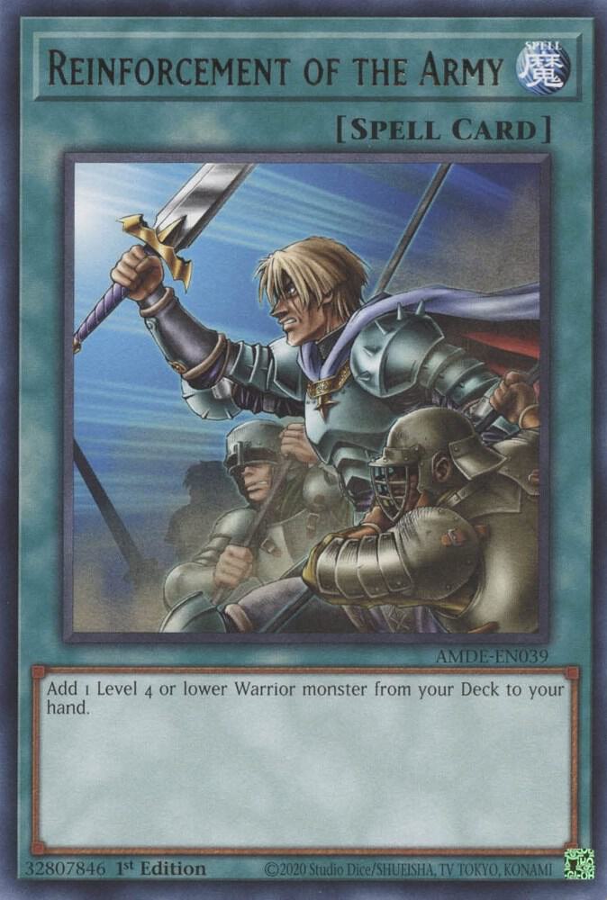 Reinforcement of the Army AMDE-EN039 card from Amazing Defenders