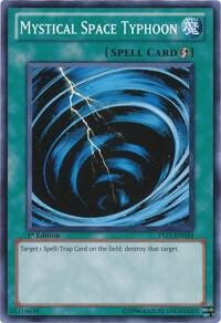 Mystical Space Typhoon YS11-EN024 card from Starter Deck: Dawn of the Xyz