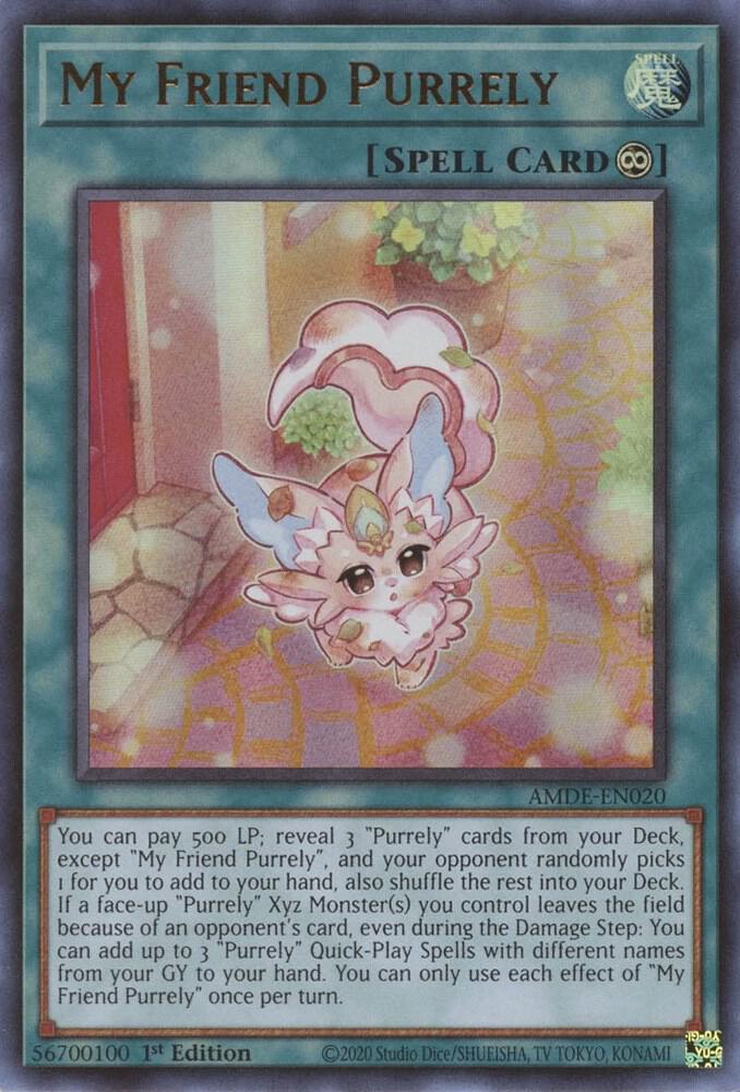 My Friend Purrely AMDE-EN020 card from Amazing Defenders