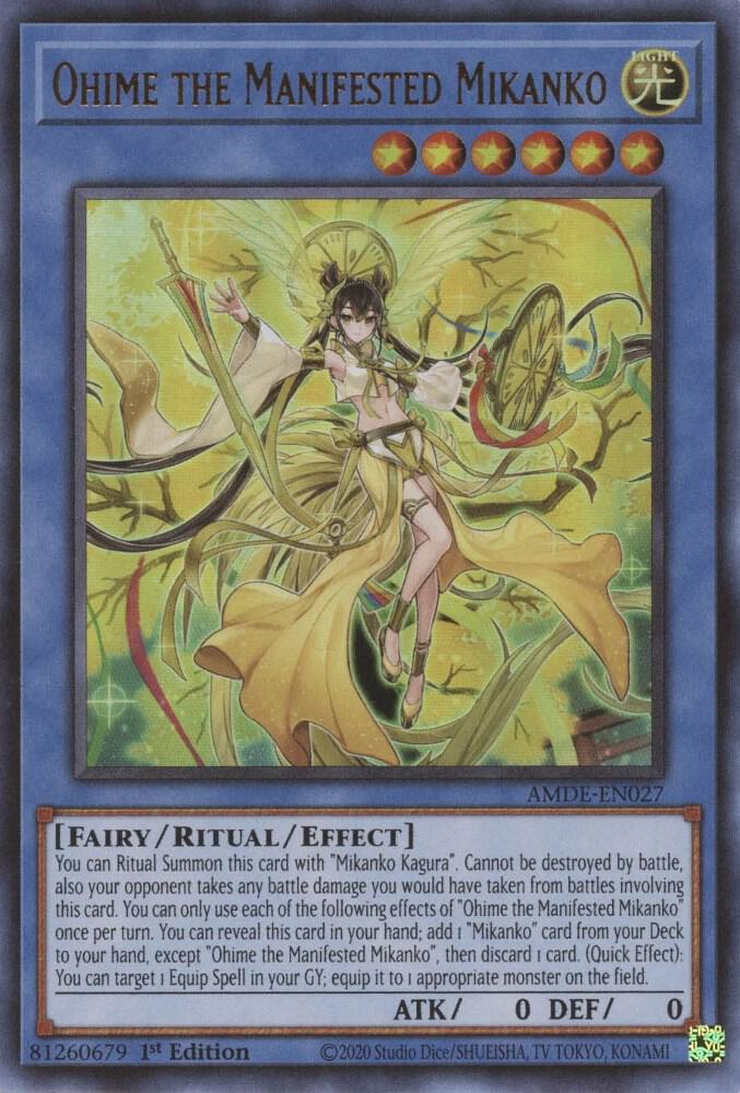 Ohime the Manifested Mikanko AMDE-EN027 card from Amazing Defenders