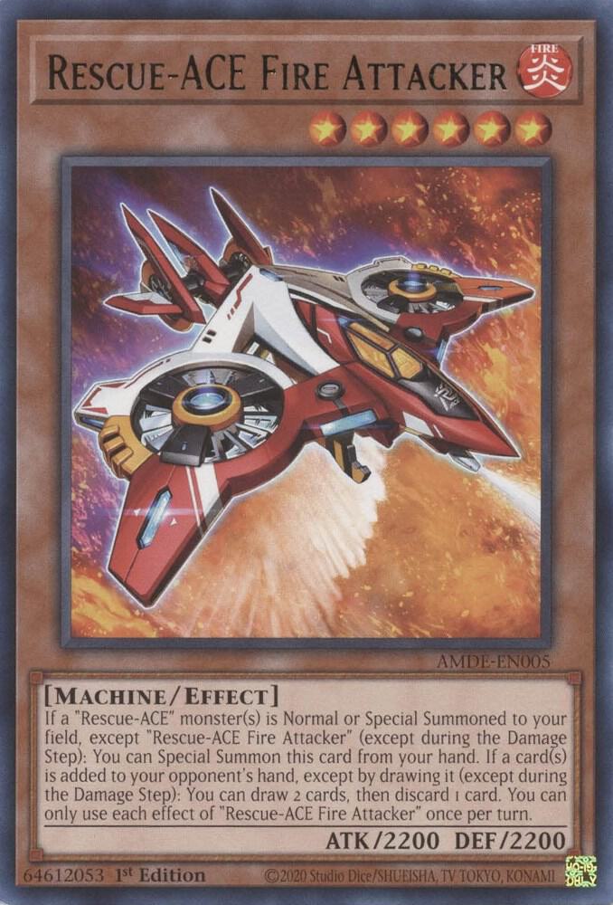 Rescue-ACE Fire Attacker AMDE-EN005 card from Amazing Defenders