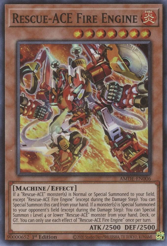 Rescue-ACE Fire Engine AMDE-EN006 card from Amazing Defenders
