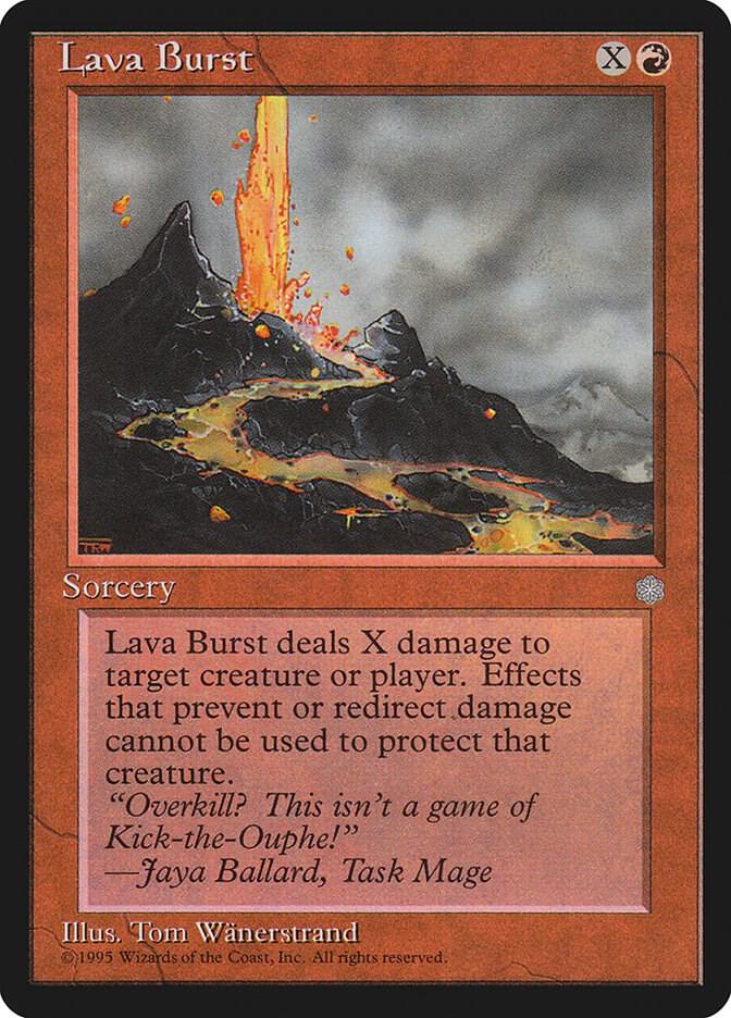 Lava Burst card from Ice Age